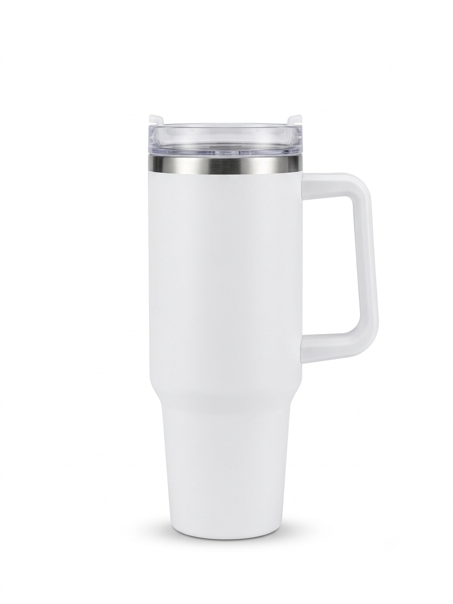Grey Tumbler with Straw Stainless Steel 1.18L