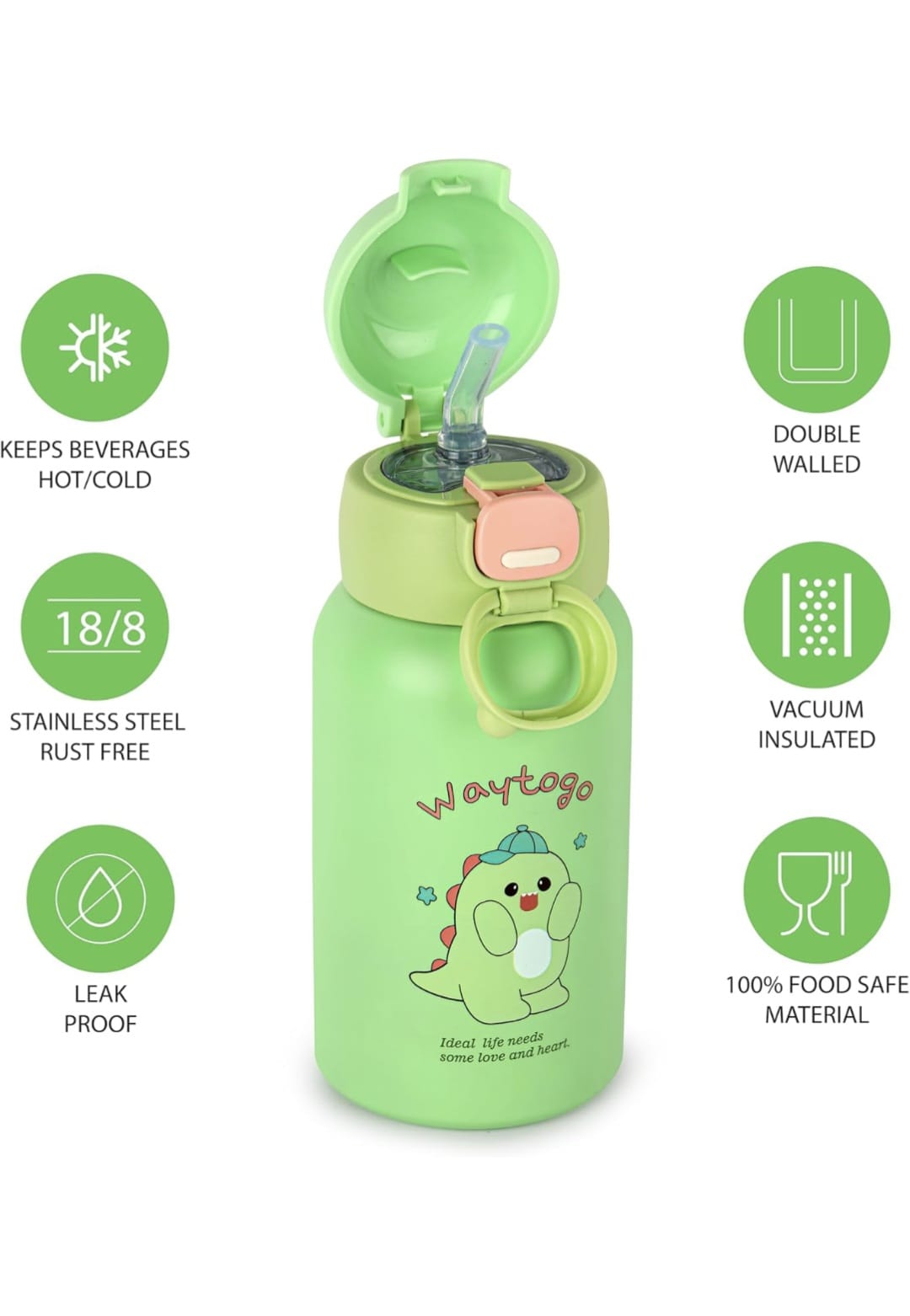 Mini Mates Water Bottle Stainless Steel 500ML