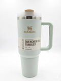 Tumbler with Straw 1.18L(Greenish White)
