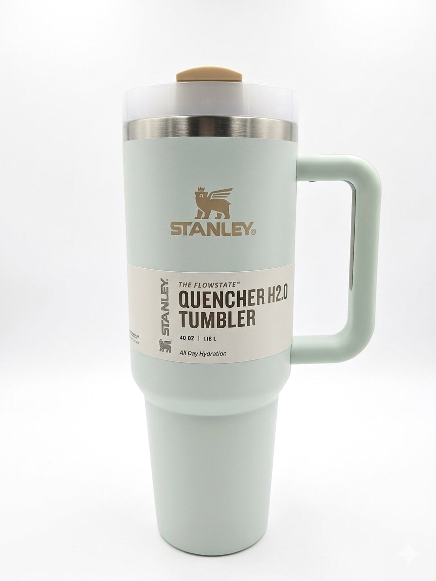 Tumbler with Straw 1.18L(Greenish White)