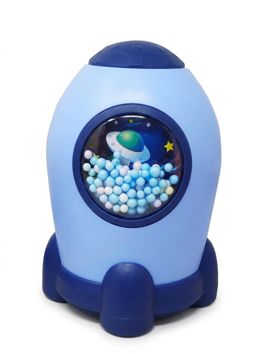 Blue Space Shape Gullak Money Bank With Number Code Lock