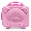 Cartoon Bear Storage Box For Travel Case Vanity Organiser Makeup Accessories Mini Luggage Vanity Bag Hard Shell ABS Durable Portable with Lock-1PCS-Pink