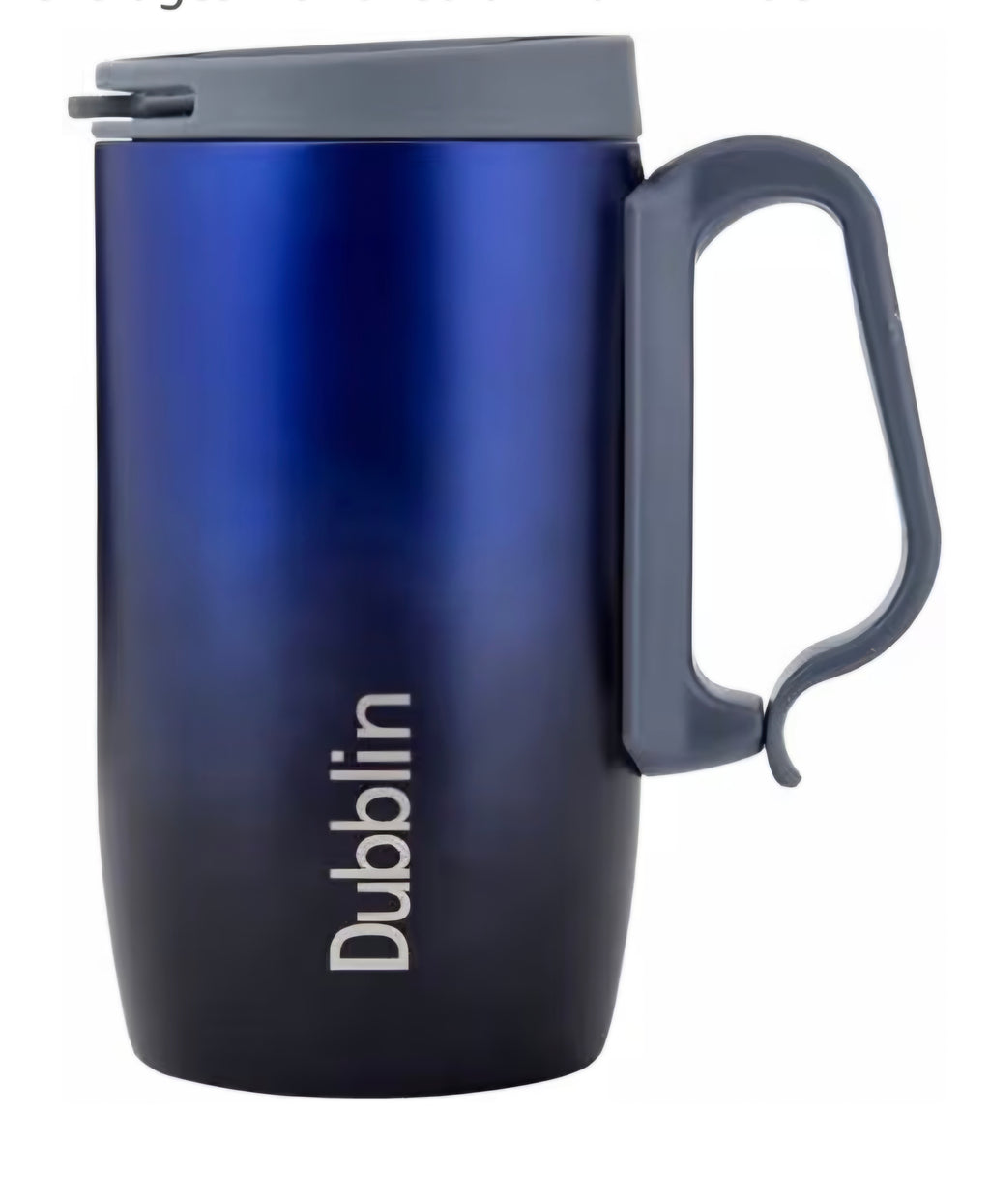 DUBBLIN Casa Stainless Steel Unbreakable Tea Coffee Mug Double Wall with Handle and Lid, Wide Mouth Mug Keeps Beverages Hot & Cold 270 ML Blue