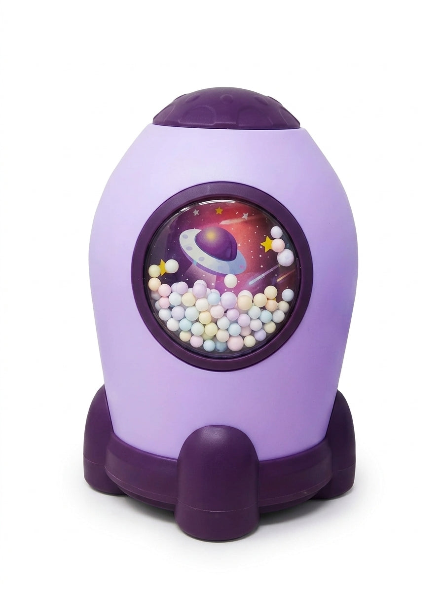 Purple Space Shape Gullak Money Bank With Number Code Lock
