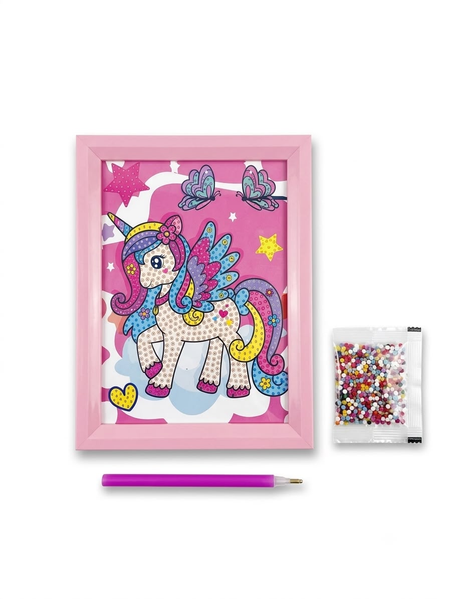 DIY 5D Kids Space Adventure Diamond Painting Kit –Craft Set with Frame